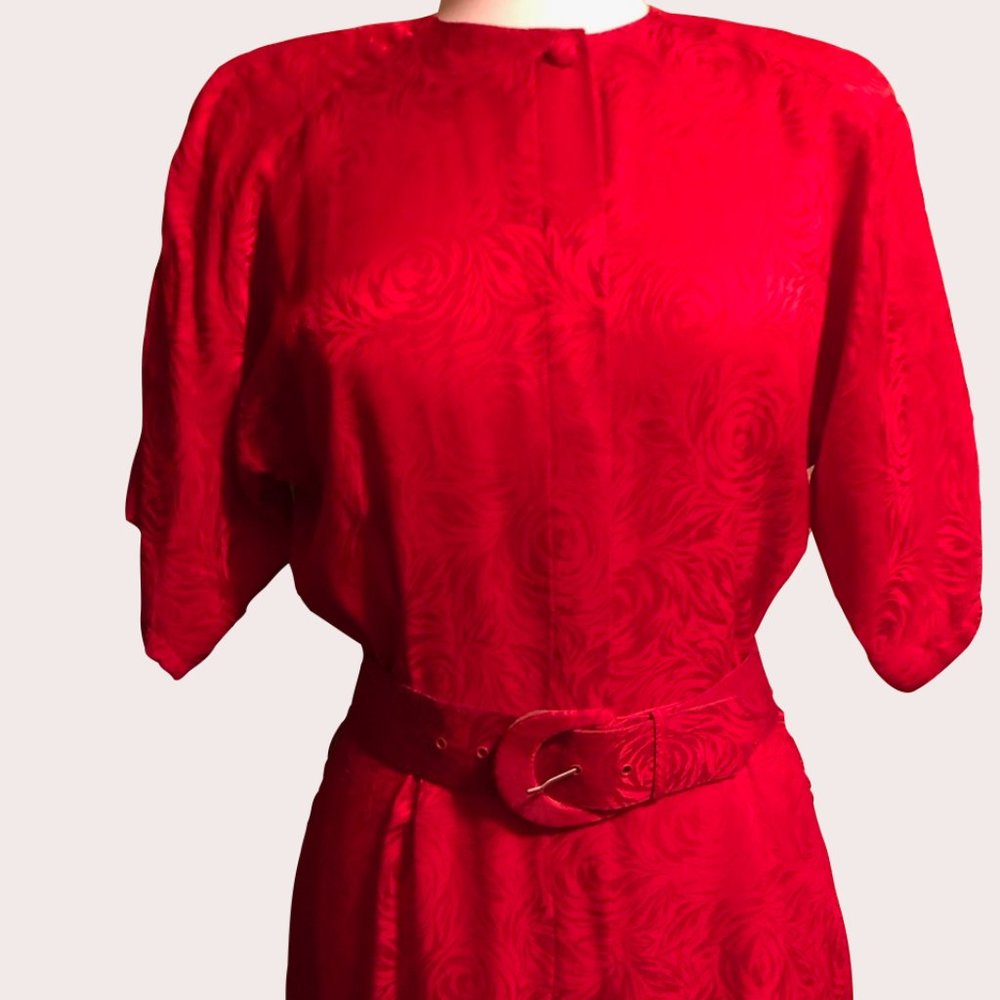 Gorgeous Vintage Argenti Red Silk Dress